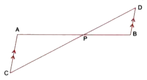 In the figure, given below, straight lines AB and CD intersect at P, and AC//BD.     If BD = 2.4 cm, AC = 3.6 cm, PD = 4.0 cm and PB = 3.2 cm, find the lengths of PA and PC.