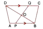 In the given figure, AB////DC, BO = 6 cm  and DQ = 8 cm, find: BP xx DO.