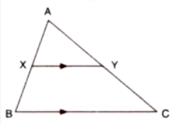 In the given figure, AX : XB = 3:5      Find :   the ratio between the areas of trapezium XBCY and triangle ABC.