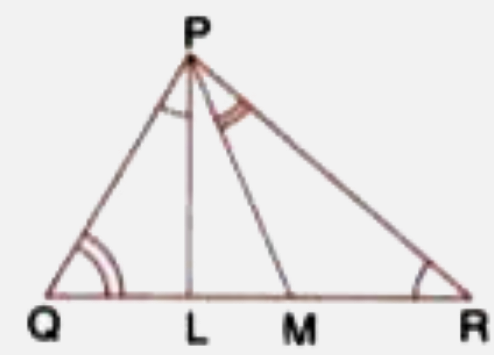 In a triangle PQR, L and M are two points on the base QR, such that /LPQ = /QRP and /RPM = /RQP. Prove that:       DeltaPQL ~ Delta RPM