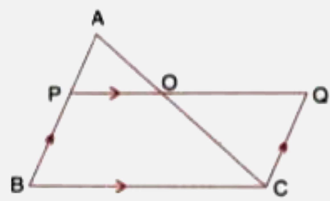 In triangle ABC, AP : PB = 2 : 3. PO is parallel to BC and is P extended to Q so that CQ is parallel to  BA. Find :       area Delta APO : area DeltaABC.