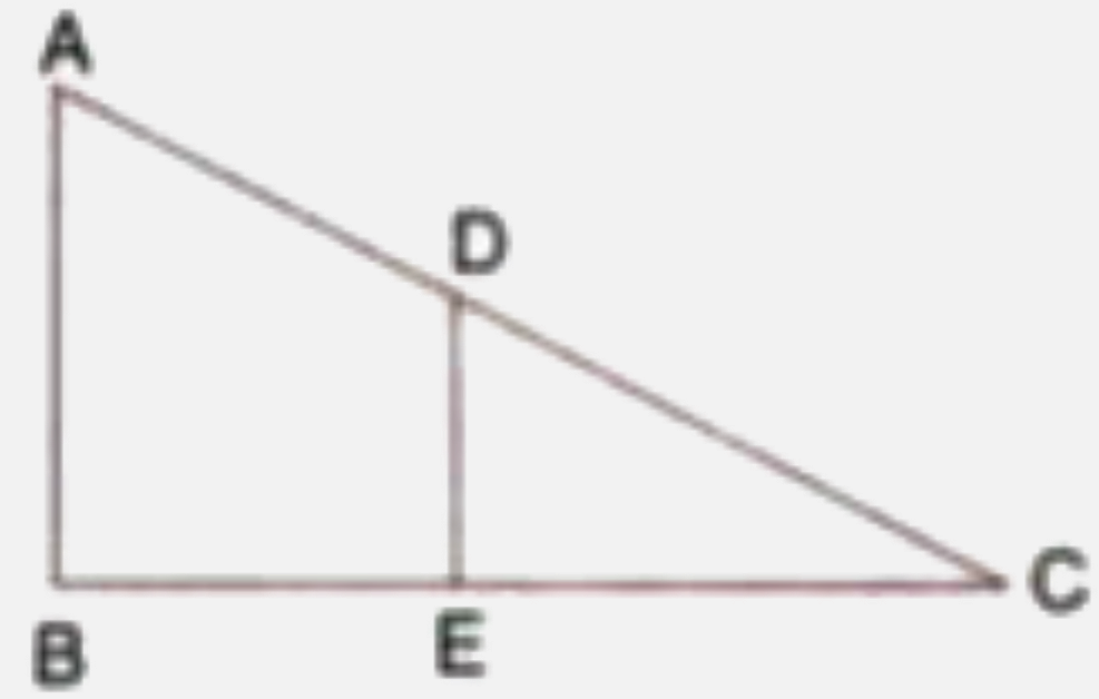 In the given figure, AB and DE are perpendiculars to BC      If AB = 6 cm, DE = 4 cm and AC = 15 cm. Calculate CD.