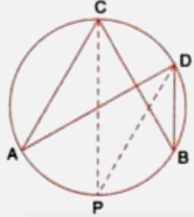 In the figure , given below , CP bisects angle ACB.    Show that DP bisect angle ADB .