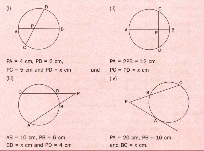 From each of the folloiwng figures, find the value of x.