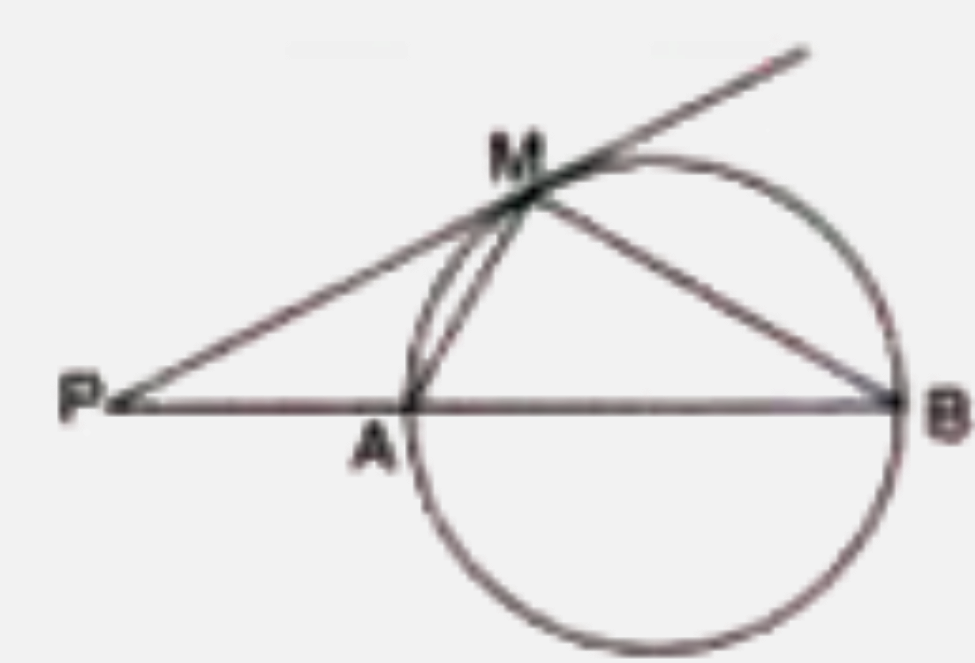 In the given figure PM is a tangent to the circle and PA =AM.   Prove that   (i) DeltaPMB is isosceles   (ii) PAXxPB=MB^(2)