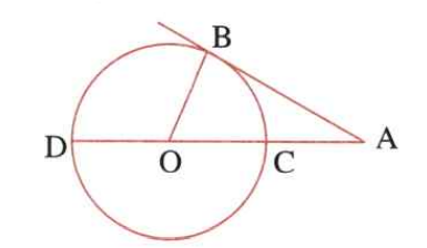 In the given figure, O is the centre of the circle ans AB is a tangent at B. If AB=15 cm and AC=7.5cm, calculate the radius of the circle.