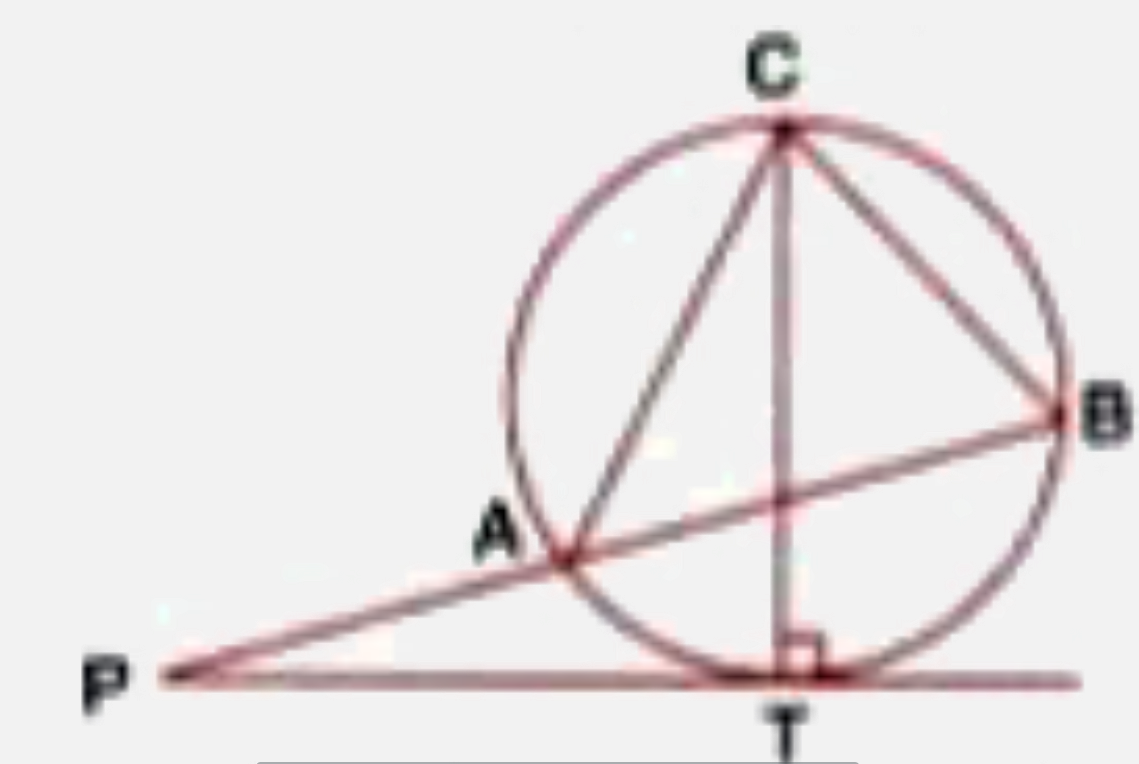PT is a tangent to the circle at T.   If /ABC=70^(@) and /ACB=50^(@), calculate:   (i) /CBT   (ii) /BAT   (iii) /APT