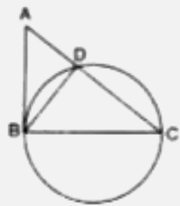 In the given figure, angleABC= 90^(@) and BC is diameter of the given circle. Show that:      AC xx AD= AB^(2)