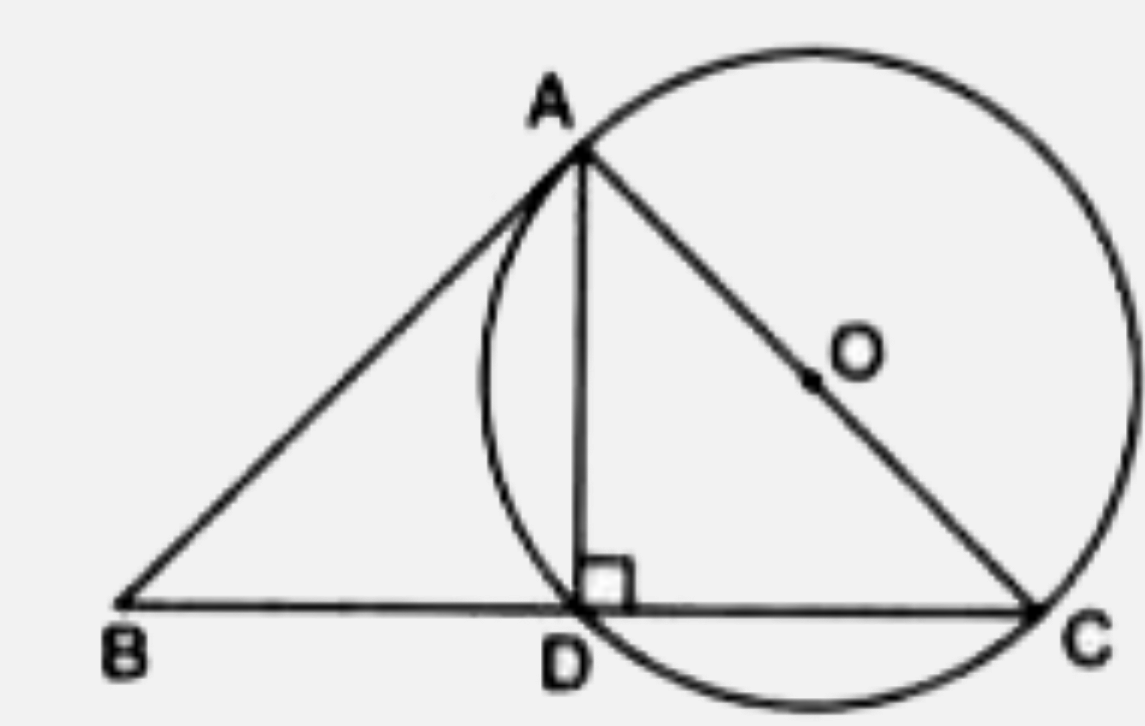 The angle A of the triangle ABC is a right angle. The circle on AC as diameter cuts BC at point D. If BD = 9 cm and DC = 7 cm, calculate the length of AB.