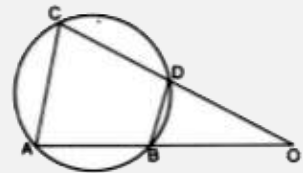In the given chords A B and CD of circle are produced to meet at O. Prove that triangles ODB and OA are similar. Given that CD =2 cm, DO = 6 cm and BO = 3 cm, calculate AB. Also find: (