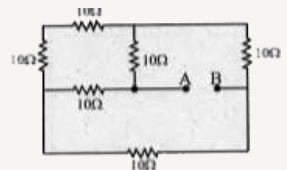 Effective resistance between A and B in the following circuit