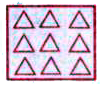 छायांकित कीजिए :      बक्सा (b) के त्रिभुजों का (2)/(3) भाग