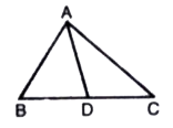 बगल के चित्र में DeltaABC के भुजा BC पर D एक बिन्दु है जिसे शीर्ष A से मिलाया गया है। चित्र में सभी त्रिभुजों के नाम लिखें।