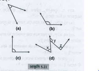 निम्न कोणों को चाँदे से मापिए और उनके माप लिखिएः