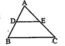 ଦତ୍ତ ଚିତ୍ରରେ overline (DE) || overline (BC) ଓ AD : DB = 2 : 3 | triangle ADE ଓ triangle ABC ର କ୍ଷେତ୍ରଫଳର ଅନୁପାତ କେତେ ?