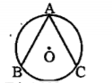 ଦତ୍ତ ଚିତ୍ରରେ O  ABC ବୃତ୍ତର କେନ୍ଦ୍ର |AB=AC, m angleBAC=64^@ ହେଲେ,m angleBOC =କେତେ  ?