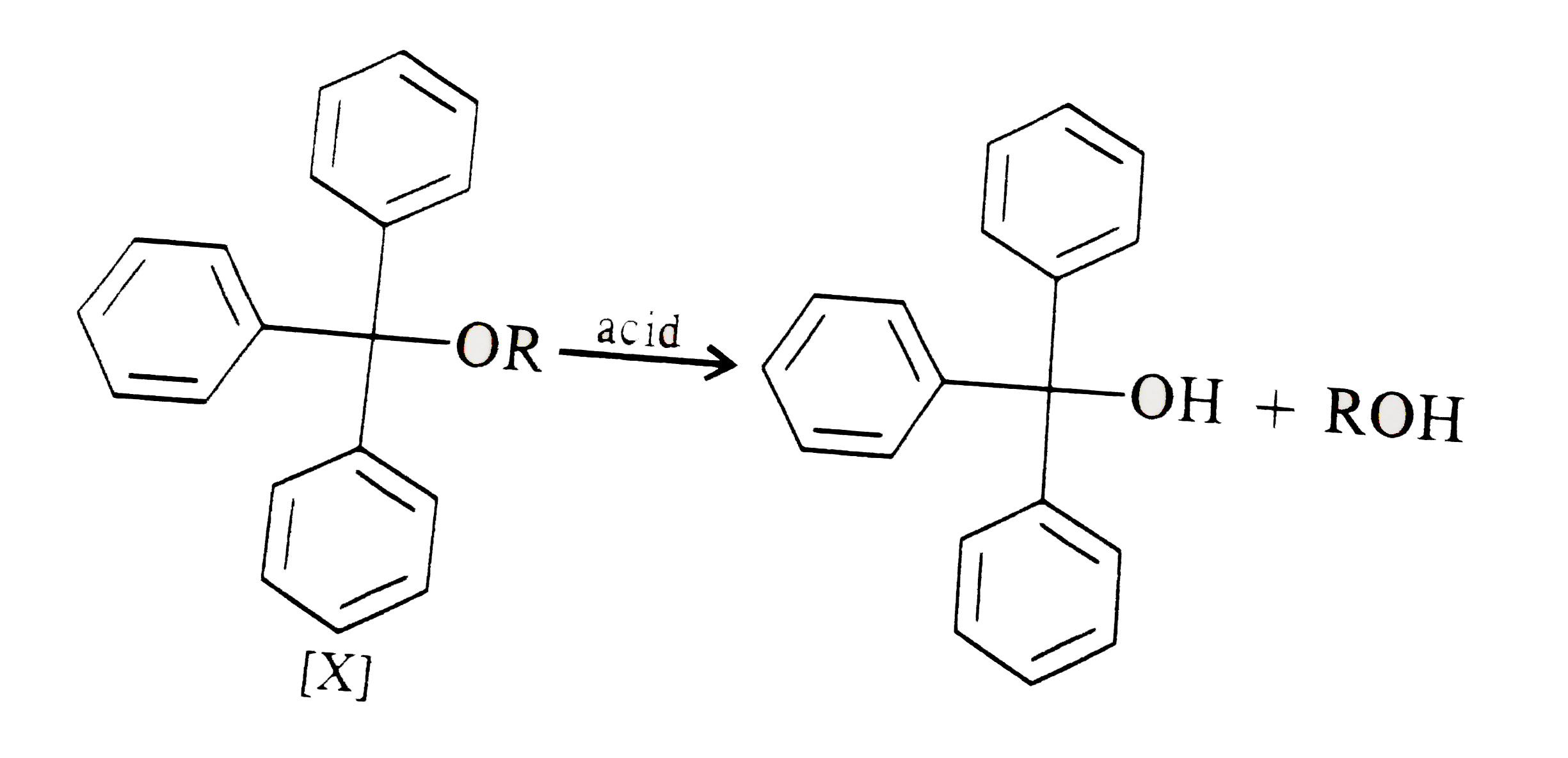 The acidic hydrogen of ether (X) shown below is fastest when :