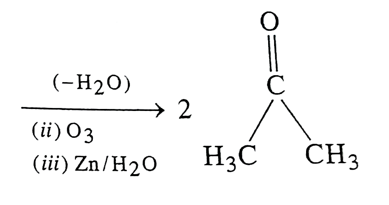 An acylic hydrocarbon P, having molecular formula C(6)H(10), gives acetone as the only organic product through the following sequnence of reactions in which Q is an intermediate organic compound      The structure of compound P is