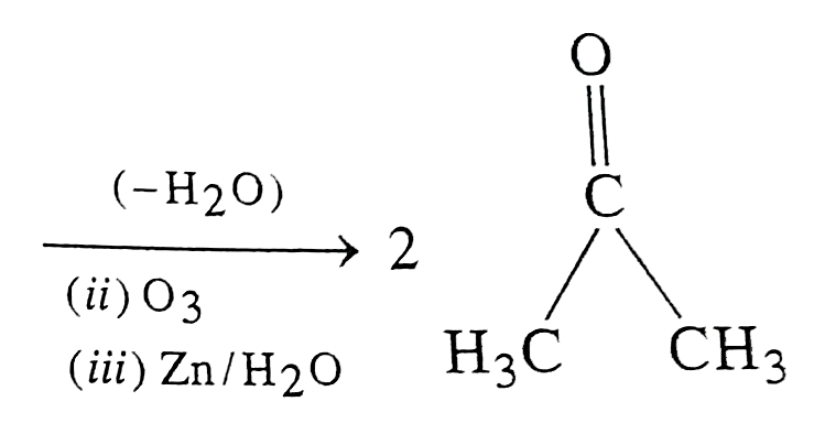 An acylic hydrocarbon P, having molecular formula C(6)H(10), gives acetone as the only organic product through the following sequnence of reactions in which Q is an intermediate organic compound      The structure of the compound Q is
