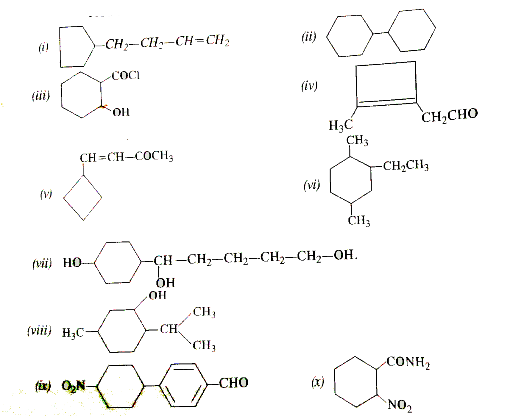 Give the IUPAC names of the following :