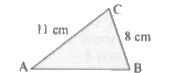 एक त्रिभुज का क्षेत्रफल ज्ञात कीजिये जिसकी दो भुजायें 8 cm और 11 cm हैं और जिसका परिमाप 32 cm ( देखिये आकृति) है।