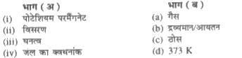 निम्नलिखित प्रश्न में भाग (अ) का मिलान भाग (ब) से करके सही कूट (कोड) का चयन कीजिएप्रश्न
