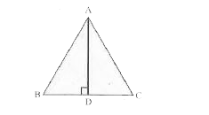 DeltaABC में AD भुजा BC का लम्ब समद्धिभाजक हैं (देखिए आक्रति)| दर्शाइए कि DeltaABC एक समद्धिबाहू त्रिभुज है, जिसमें AB = AC है |