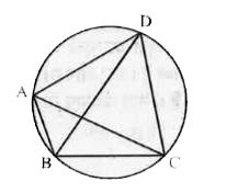 आकृति में ABCD एक चक्रीय चतुभुर्ज  है, जिसमे AC और BD विकर्ण है | यदि angle DBC=55^(@)  तथा angle BAC=45^(@) हो तो angleBCD ज्ञात कीजिए |