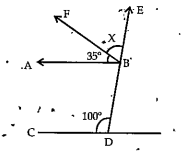 In the given figure vec(AB)||vec(CD) and vec(DE) is a transversal find x