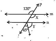 In the given figure m||n and p is a transversal find x and y