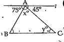 In the adjacent figure l||BC find x,y