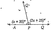 In the figure the value of x is