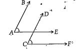 In the figure AB||CD and AE||CF then angleA-angle C=…..