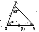Find the values of 'x' in each of the adjacent triangle.