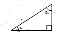 Find the value of 'x' from adjacent fig.   By angle sum property