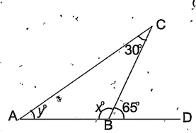 Find the measure of angles x and y.