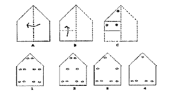 Choose a figure which would most closely resemble the unfolded form of Figure (C).