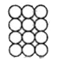 In the adjoining figure, if the centre of a circle are joined by horizontal and vertical lines ,then find the number of squares that can be formed .