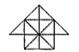 Count the number of triangles and squares in the given figure.