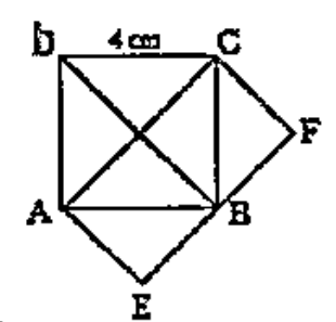 The area of the rectangle AEFC in the figure is (ABCD is a square )