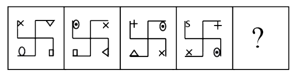 Select the figure that will come next in the following figure series.