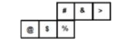 A cube is made by folding the given sheet. In the cube so formed, which of the following pairs of symbols will NOT be on the opposite  faces ?