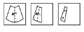 A piece of paper is folded and puched as shown below in th question figures, From the given answer figures, indicate how it will appear when opened ?