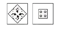 A piece of paper is folded and punched as shown below in the question figures. From the given answer figures. Indicate how it will appear when opened?