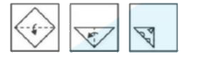 A piece of paper is folded and punched as shown below in the question figures. From the given answer figures, indicate how it will appear when opened?