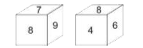 Two position of a cube are shown below. What will come opposite to face containing '9' ?