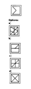 In the following question, choose the embedded/hidden figure given in the question figure from the answer figures.