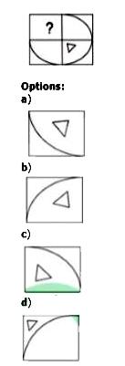 Find the answer figure which will complete the pattern of the question figure.