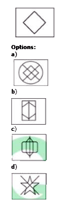 In the following question, choose the embedded/hidden figure given in the question figure from the answer figures.