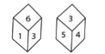 TWO positions of the same dice are given. Which number will be at the bottom if '4’ is at the top?